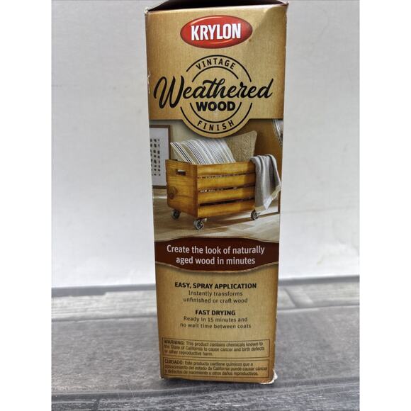 KRYLON VINTAGE FINISH Weathered Wood PAINT KIT, Distressing And Tint Spray {VV} - Picture 5 of 11